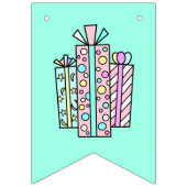 ハッピーバースデーのガールズバースデーパーティー用バナー バンティングフラッグ (第1の旗)