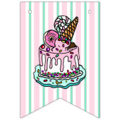 ハッピーバースデーのガールズバースデーパーティー用バナー バンティングフラッグ (第3の旗)