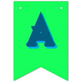 ハッピーバースデーのキャンドルと色 バンティングフラッグ (第3の旗)