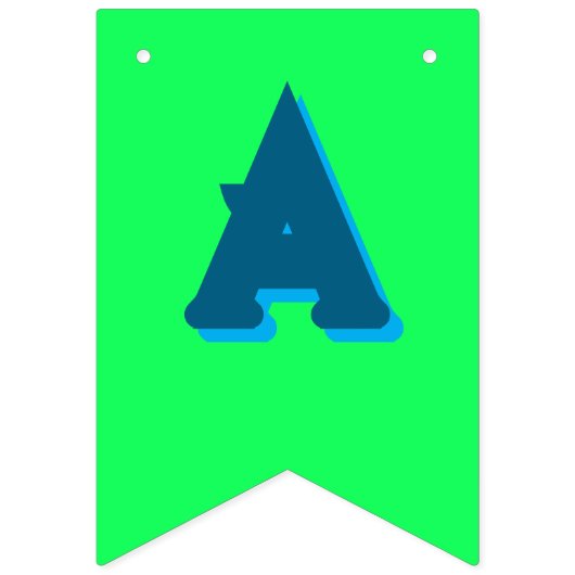 ハッピーバースデーのキャンドルと色 バンティングフラッグ (第3の旗)