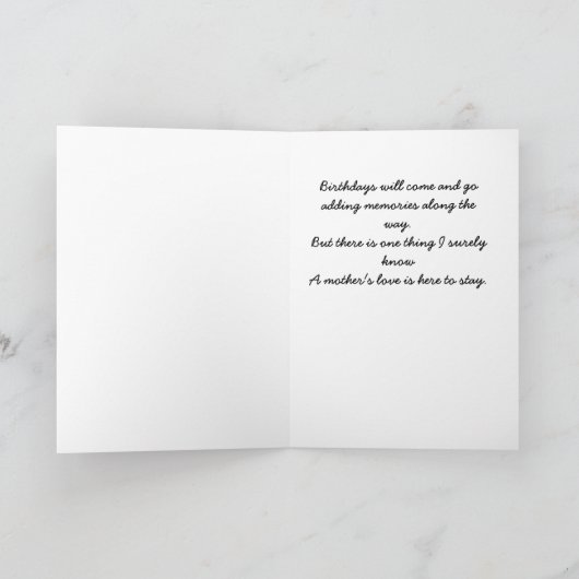 ハッピーバースデーのキリンのお母さんおよびベビーはカスタマイズ カード (内部)