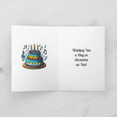 ハッピーバースデーのクール知り合い カード (内部)