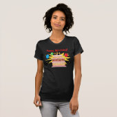 ハッピーバースデーのケーキおよび気球 Tシャツ (正面フル)