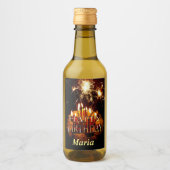 ハッピーバースデーのケーキはスパーカーで ワインラベル (正面)