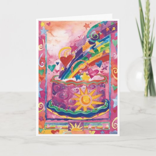 ハッピーバースデーのケーキカード カード (正面)