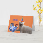 ハッピーバースデーのケーキ カード (黄色い花)