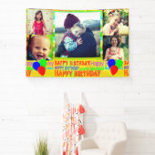 ハッピーバースデーのコラージュのバナー 横断幕 (インサイチュ)