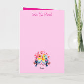 ハッピーバースデーのゴージャスなガールズピンク カード (裏面)