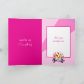 ハッピーバースデーのゴージャスなガールズピンク カード (内部)