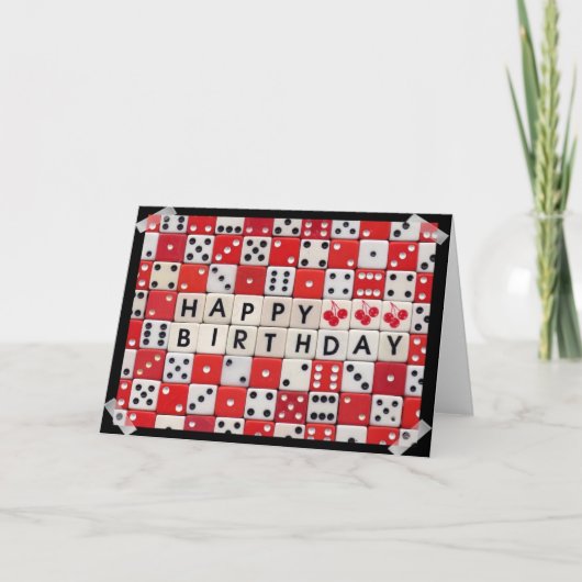ハッピーバースデーのサイコロカード カード (正面)