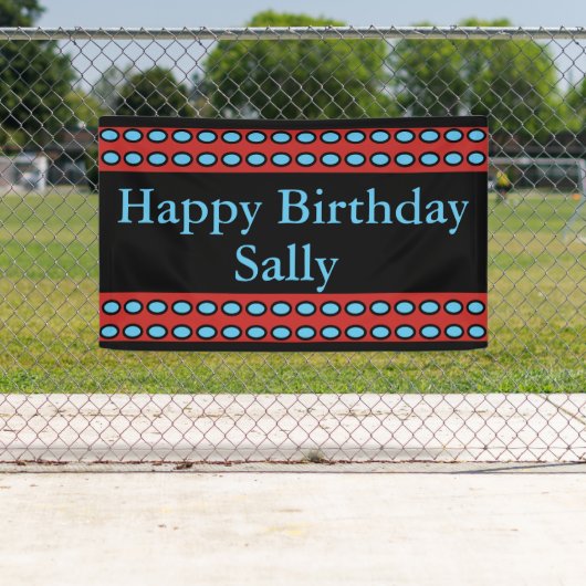 "ハッピーバースデーのサリーのカスタム 横断幕 (インサイチュ)