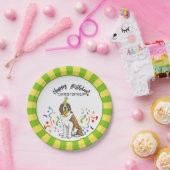 ハッピーバースデーのサンベルナール峠犬のパーティー ペーパープレート (パーティー)