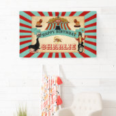 ハッピーバースデーのサーカスのパーティーの旗のテーブルの背景幕 横断幕 (インサイチュ)