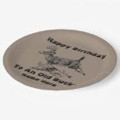 ハッピーバースデーのシカのプレート ペーパープレート (アングル)