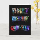 ハッピーバースデーのシャーロットカード カード (黄色い花)