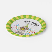 ハッピーバースデーのシーズー(犬) Tsu犬のパーティー ペーパープレート (アングル)