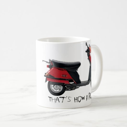 ハッピーバースデーのスクーターのマグ コーヒーマグカップ (正面右)