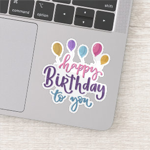 ハッピーバースデーのステッカー シール