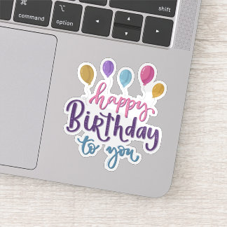 ハッピーバースデーのステッカー シール