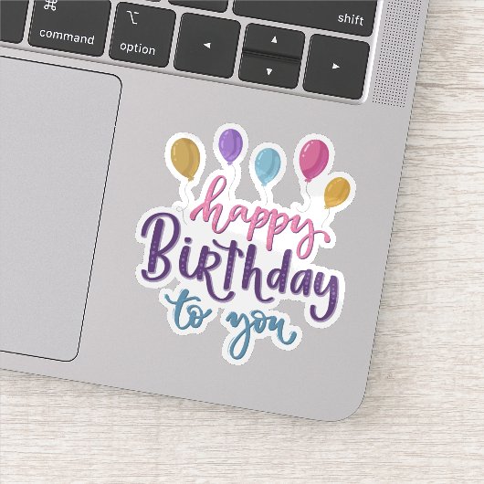 ハッピーバースデーのステッカー シール (詳細)