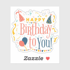 ハッピーバースデーのステッカー シール