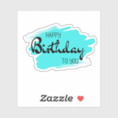 ハッピーバースデーのステッカー シール (シート)