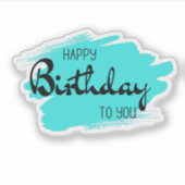 ハッピーバースデーのステッカー シール (正面)