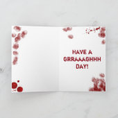 ハッピーバースデーのゾンビの10代の若者 カード (内部)