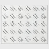 ハッピーバースデーのタイポグラフィのカスタムな包装紙 ラッピングペーパー (フラット)