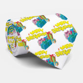 ハッピーバースデーのタイ ネクタイ (ロール)