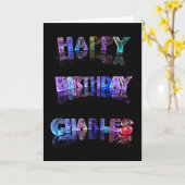 ハッピーバースデーのチャールズカード カード (黄色い花)
