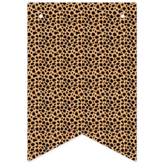 ハッピーバースデーのチータのプリントの旗布 バンティングフラッグ (第1の旗)