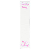 ハッピーバースデーのテーブルのランナー ショートテーブルランナー (正面)