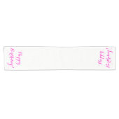 ハッピーバースデーのテーブルのランナー ショートテーブルランナー (横)