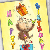 ハッピーバースデーのトゲトゲおとぼけ ポストカード