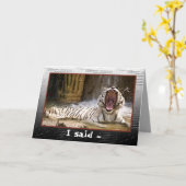 ハッピーバースデーのトラカード カード (黄色い花)