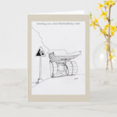 ハッピーバースデーのトラック運転手はおもしろいなトラック運転手の漫画を梳きます カード (黄色い花)