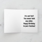 ハッピーバースデーのトルコのアンゴラ猫のユーモア カード (内部)