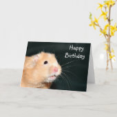 ハッピーバースデーのハムスター カード (黄色い花)