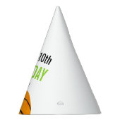 ハッピーバースデーのバスケットボールはパーソナライズな子供を遊ばします パーティーハット (右)