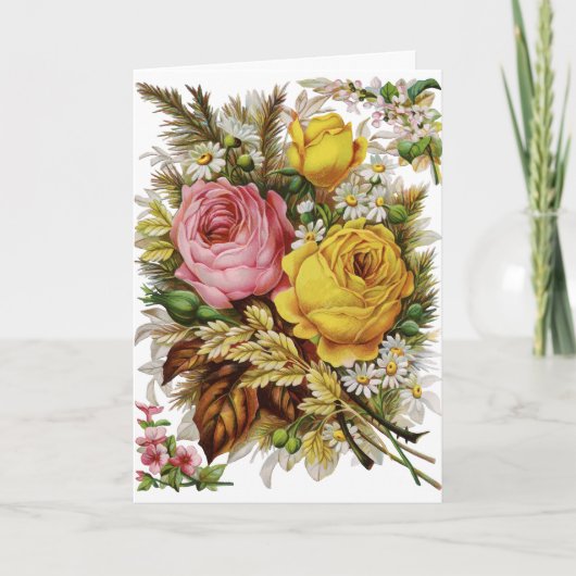 ハッピーバースデーのバラ カード (正面)