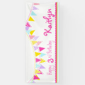 ハッピーバースデーのバンティングバナー 横断幕 (縦)