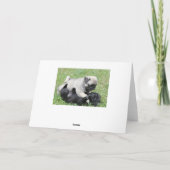 ハッピーバースデーのパグの小犬の挨拶状 カード (裏面)