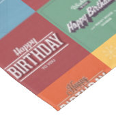 ハッピーバースデーのパターン テーブルクロス (アングル)