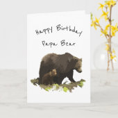 ハッピーバースデーのパパくまのパパ、父 カード (黄色い花)