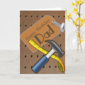 ハッピーバースデーのパパ用具カード カード (黄色い花)