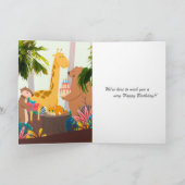 ハッピーバースデーのパーティー時間 カード (内部)