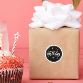 ハッピーバースデーのパーティー ラウンドシール