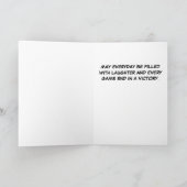 ハッピーバースデーのビリヤードをする人 カード (内部)