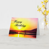 ハッピーバースデーのファインアートの航行カード カード (黄色い花)